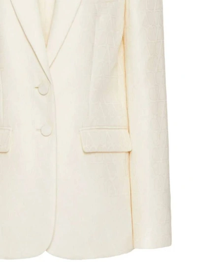 Shop Valentino Pap Jackets In Ivory