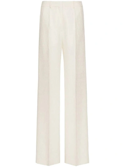 Shop Valentino Pap Trousers In Ivory