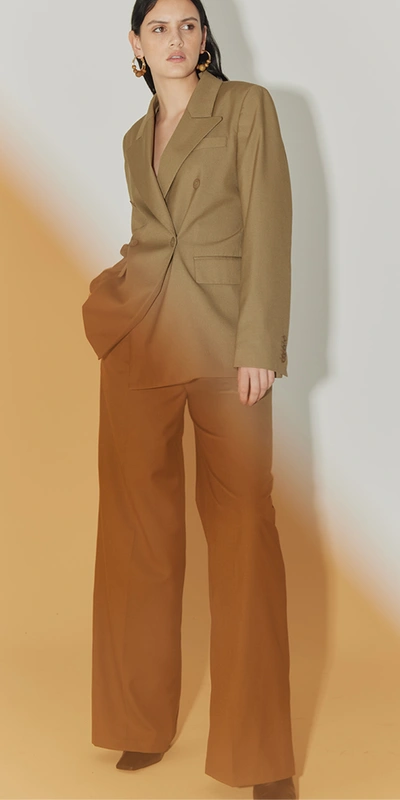 Third Form Resolute Double Breasted Blazer In Olive Branch