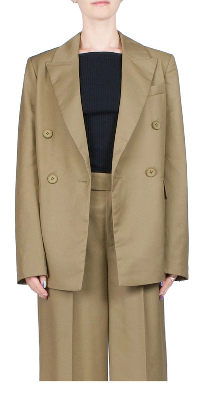 Third Form Resolute Double Breasted Blazer In Olive Branch