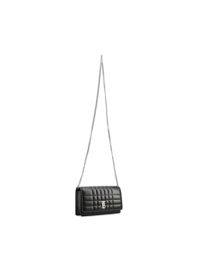 Shop Burberry Handbags In Black/palladium