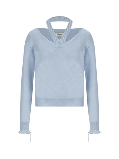 Fendi Pullover In Prisca-blue