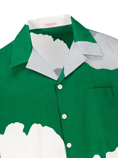Shop Valentino Garavani Shirts In Emerald/grey
