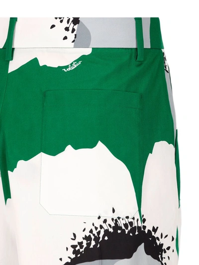 Shop Valentino Garavani Shorts In Emerald/grey
