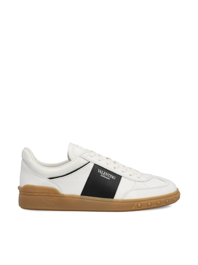 Shop Valentino Garavani Sneakers In White-black-black/amber