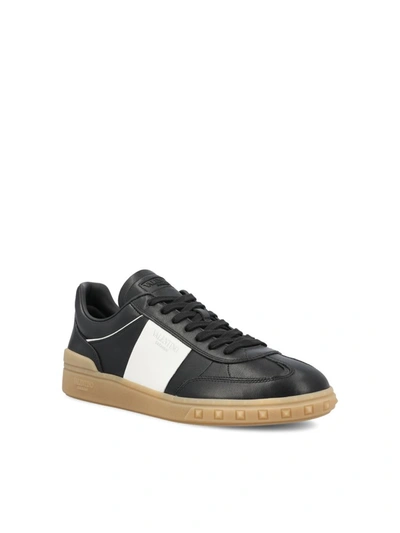 Shop Valentino Garavani Sneakers In Black-white-black-white/amber