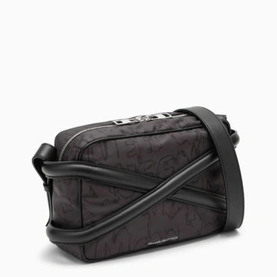 Shop Alexander Mcqueen Alexander Mc Queen Black Camera Bag With Leather Details