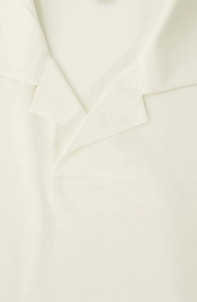 Shop Cos Johnny Collar Organic & Recycled Cotton Polo In White Dusty Light