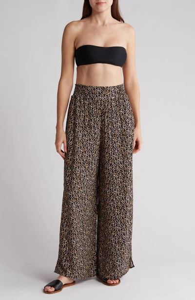 Shop Maaji Jaguar Dots Nina Pull-on Swim Pants In Brown