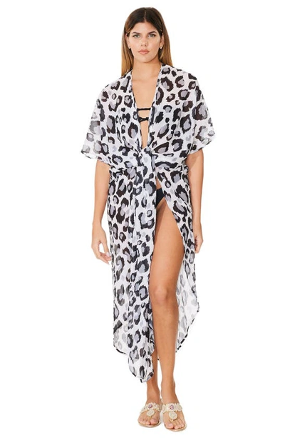 Ranee's Leopard Duster In Black And White