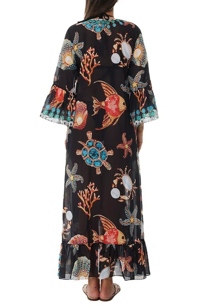 Ranee's Starfish Ruffle Duster In Black