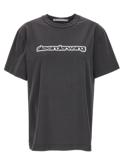 Shop Alexander Wang 'halo Glow' T-shirt In Gray