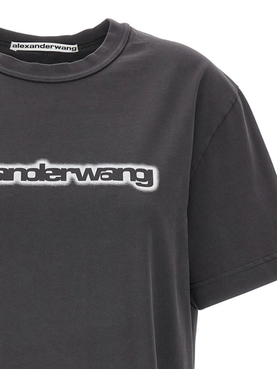 Shop Alexander Wang 'halo Glow' T-shirt In Gray