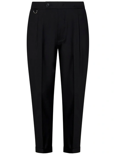 Shop Low Brand Riviera Elastic Trousers In Nero