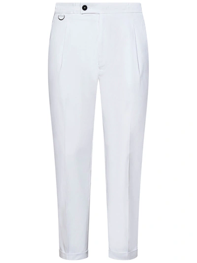 Shop Low Brand Riviera Elastic Trousers In Bianco