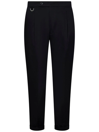 Shop Low Brand Riviera Elastic Trousers In Nero