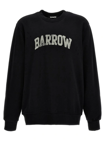 Shop Barrow Logo Print Sweatshirt In Black