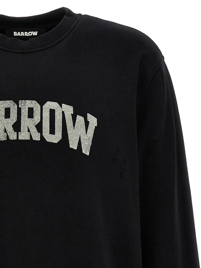 Shop Barrow Logo Print Sweatshirt In Black