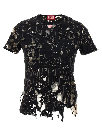 Shop Diesel 't-uncyna' T-shirt In Black