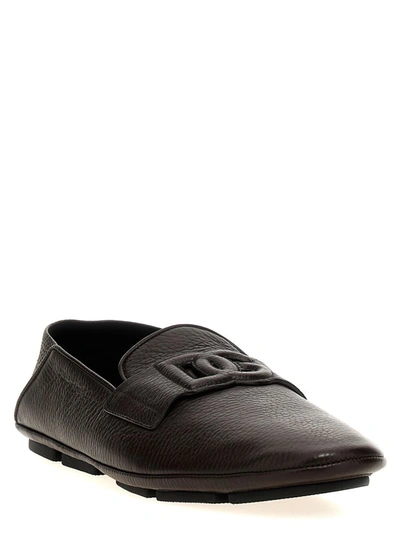 Shop Dolce & Gabbana 'driver' Loafers In Brown