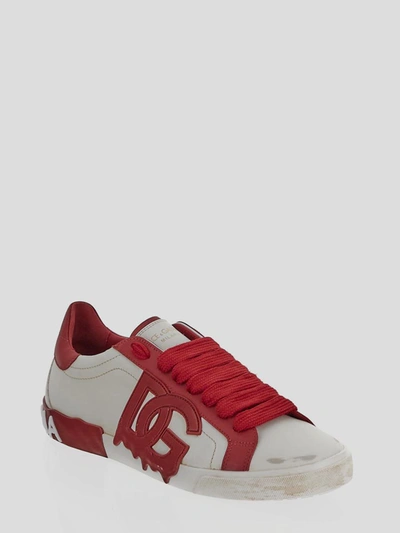 Shop Dolce & Gabbana Sneakers In Biancolampone