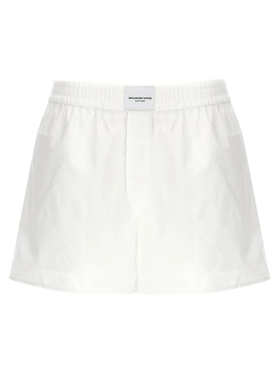 Shop Alexander Wang T T By Alexander Wang 'classic Boxer' Shorts In White
