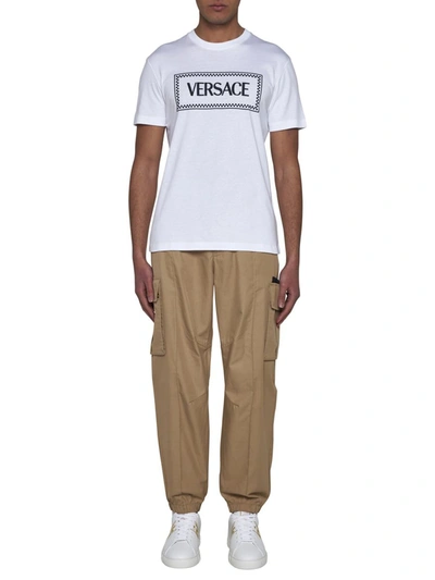 Shop Versace T-shirts And Polos In Optical White