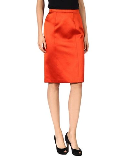 Burberry Knee Length Skirts In Red