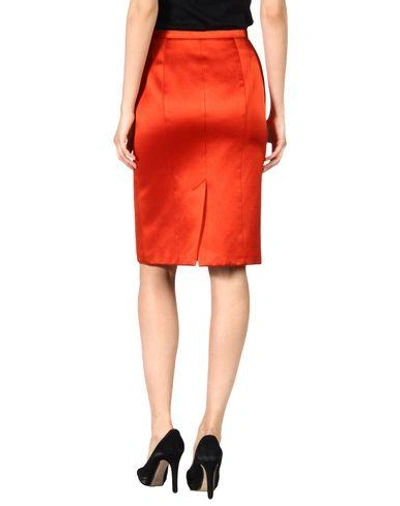 Shop Burberry Knee Length Skirts In Red