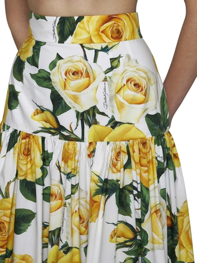 Shop Dolce & Gabbana Skirts In Rose Gialle F.b.nat