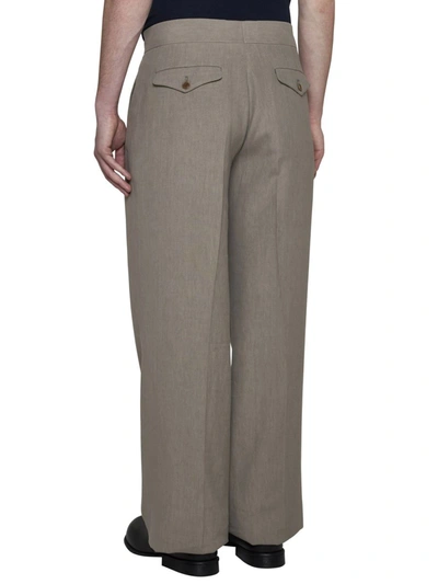 Shop Giorgio Armani Trousers In Fango