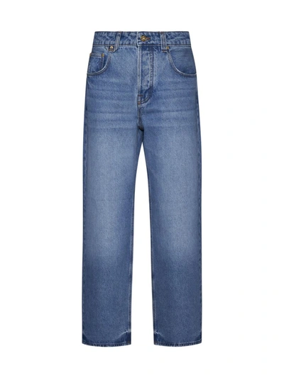 Shop Jacquemus Jeans In Blue/tabac 2
