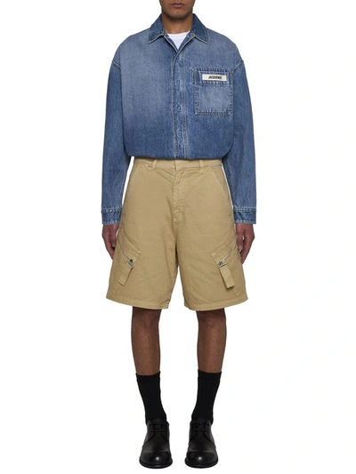 Shop Jacquemus Shirts In Blue/tabac 2