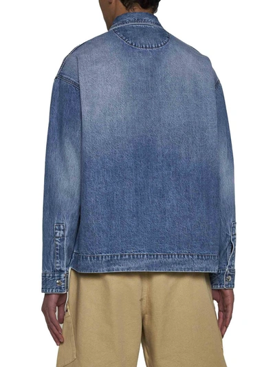Shop Jacquemus Shirts In Blue/tabac 2