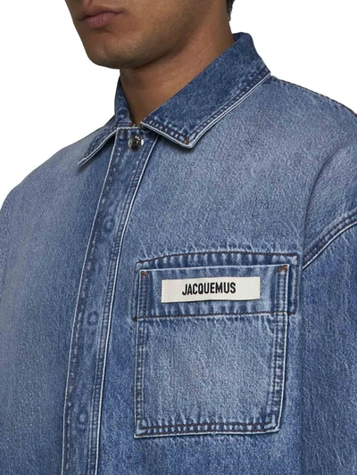 Shop Jacquemus Shirts In Blue/tabac 2