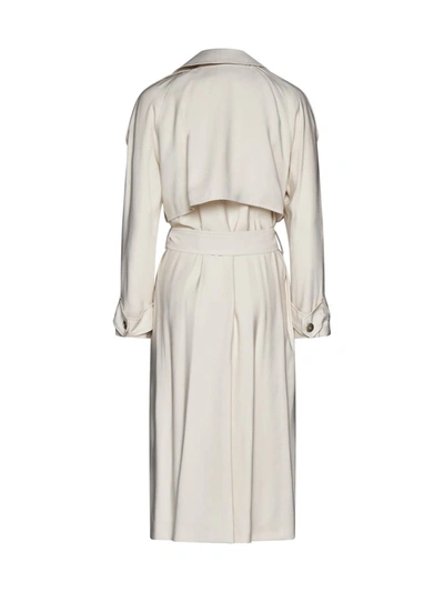 Shop Kaos Collection Coats In Ivory