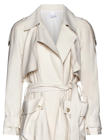 Shop Kaos Collection Coats In Ivory