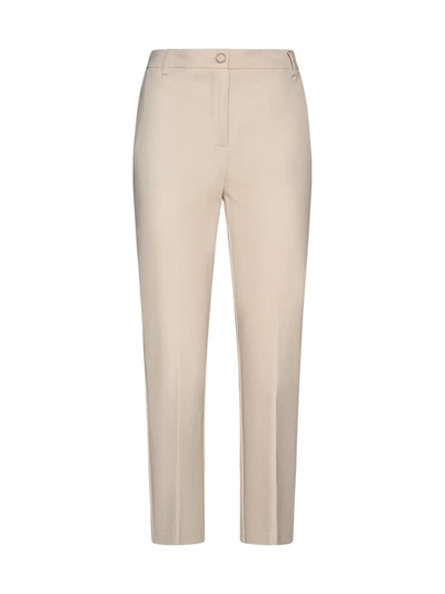 Shop Kaos Collection Trousers In Gesso