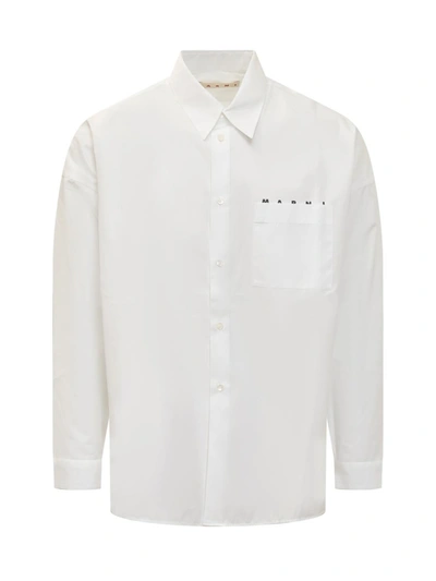 Shop Marni L/s Shirt In White
