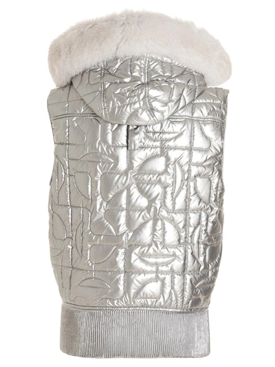 Shop Moose Knuckles X Telfar Vest In Silver