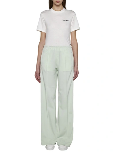 Shop Palm Angels Trousers In Mint Off