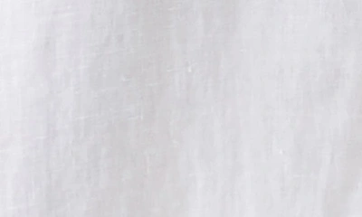 Melissa Odabash Dania Long Sleeve Linen Cover-up Shirtdress In White