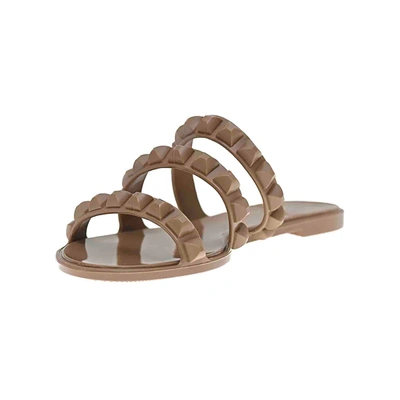 Shop Carmen Sol Maria 3 Strap Flat Jelly Sandals In Nude