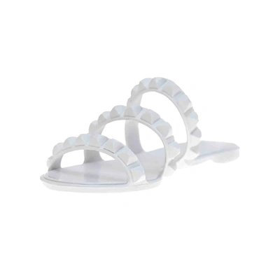 Shop Carmen Sol Maria 3 Strap Flat Jelly Sandals In White