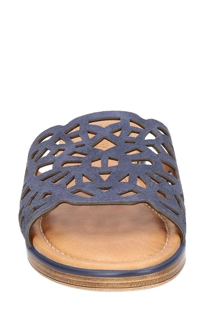 Bella Vita Women's Italy Cas-italy Italy Slide Sandals In Navy Italian Leather