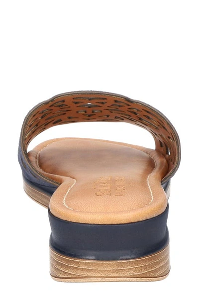 Bella Vita Women's Italy Cas-italy Italy Slide Sandals In Navy Italian Leather