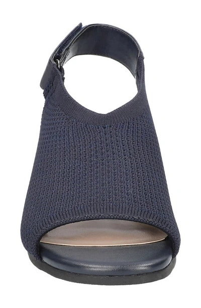 Bella Vita Marin Slingback Sandal In Navy Knit