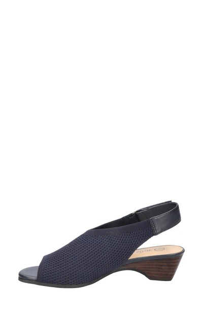 Bella Vita Marin Slingback Sandal In Navy Knit