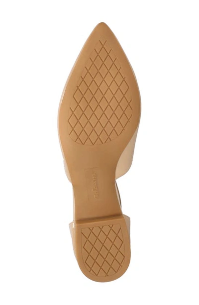 Shop Bella Vita Darby Pointed Toe T-strap Flat In Beige Patent