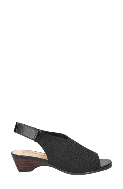 Bella Vita Marin Slingback Sandal In Black Knit